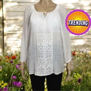 👛 2/$20 ZAC & RACHEL Pull On Peasant Style Blouse